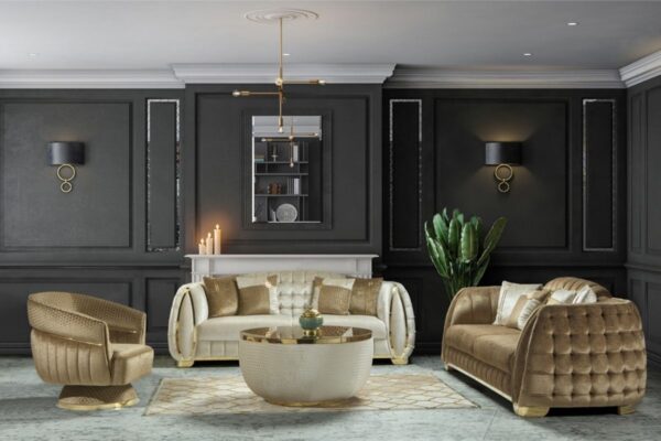Almond Modern Sofa Set